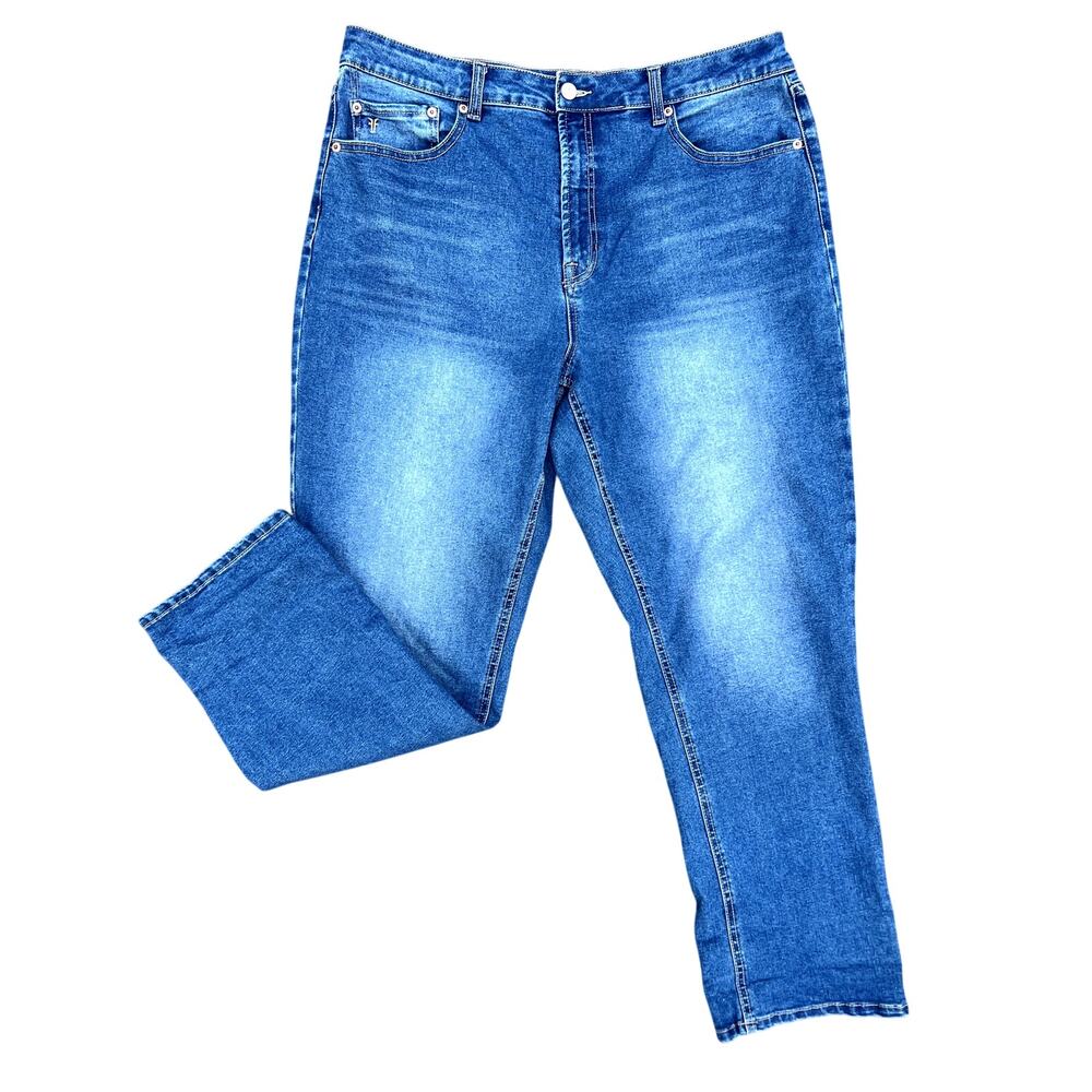 Ladies Frye high rise straight jeans size 31x29